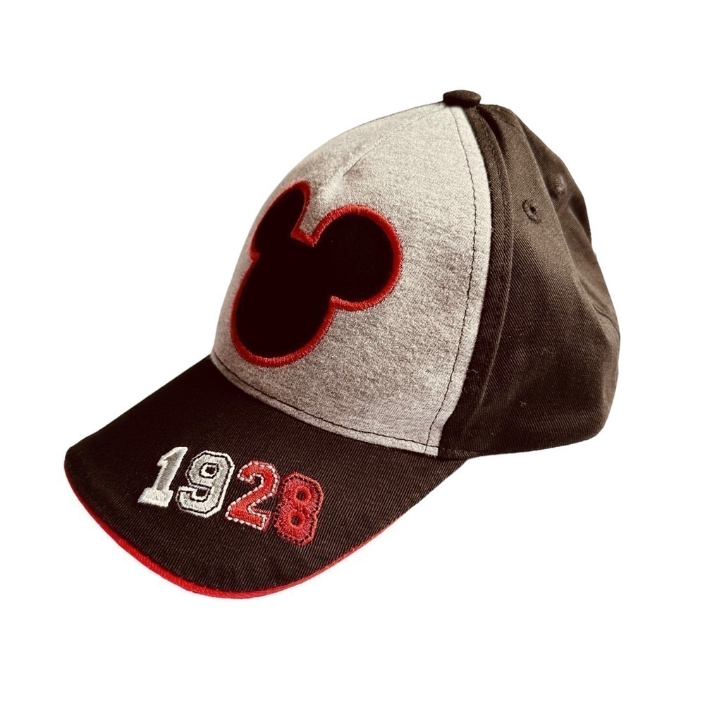 Disney Mickey‎ Mouse Black & Gray Cotton Baseball Cap Kids Size M